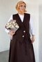 Gülseli Tie-Up Vest Shirt Skirt Hijab Three-Piece Set - 2