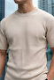 Men's Crew Neck Patterned Knitwear T-Shirt