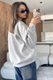 Heart Embroidered Three-Thread Embroidered Women's Sweatshirt - 4