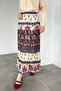 Patterned Chiffon Hijab Skirt with Elastic Waist
