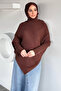 High-Necked Hijab Knitwear Poncho - 3