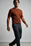 Men's Crew Neck Patterned Knitwear T-Shirt