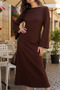 Crew Neck Knit Dress