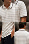 Men's Striped Polo Collar T-Shirt - 2