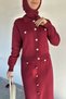 Button Detailed Cardigan Skirt Hijab Knitwear Two-Piece Set (Available in S-M-L Sizes) - 3