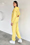 Women's Hooded Printed Front Zipper Elastic Waist Sweatpants Set - 4