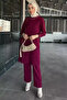 Women's plus size embellished tunic and pants hijab two-piece set - 2