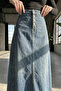 Tesettür Jean Denim Skirt - 4