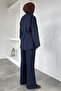 Waist Belted Tunic Trousers Hijab Double Set - 4