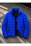 Men's 5-Piece Winter Combination Set – 2 Quilted Zippered Coats + 3 Crew Neck Cotton Ribbed Thick Knit Sweaters - 3