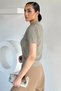 Gülseli Women's Polo Collar Half-Zip Knitwear Blouse - 4