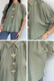 Gülseli Women's Shirt with Elastic Sleeves and Button Accessories - 5