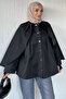 Hijab Jacket with Front Snap Closure and Cape