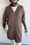 Patterned Front Buttoned Hijab Knitwear Cardigan (Fits M-L-Xl) - 2