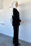 Stone Embellished Hijab Tunic and Elastic Waist Pants Double Set - 4