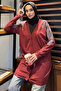 Shoulder Stone Decorated Hijab Knitwear Cardigan