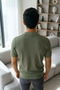 Men's Polo Collar Half Zipper Patterned Knitwear T-Shirt - 2
