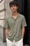 Apaş Collar Short Sleeve Men's Shirt