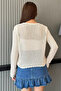 Openwork Seasonal Knitwear Blouse - 3