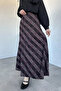 Plaid Patterned Hijab Skirt with Elastic Waist