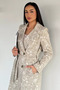 Women's Inner Lined Double Pocket Patterned Cashmere Coat - 4
