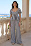 Women's V-Neck Blouse and Pants Two-Piece Set