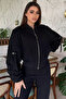 Lined Women's Jacket with Sleeve Detail - 2