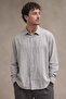 Men's Washed Patterned Long Sleeve Shirt - 3