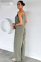 Rope Strap Blouse and Pants Double Set - 4