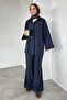 Waist Belted Tunic Trousers Hijab Double Set - 2