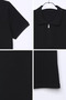 Men's Polo Collar Half Zip Self Patterned T-Shirt - 3