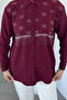 Front Stone Embellished Hijab Shirt - 4
