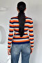 Gülseli Women's High-Neck Striped Patterned Knitwear Blouse - 4