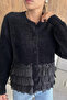 Soft Knitwear Jacket with Ruffled Bottom (Available in S, M, L, XL) - 4