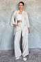 Stoned Kimono Pants Double Set