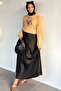 Elastic Waist Satin Hijab Skirt - 4
