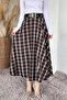 Plaid Patterned Hijab Skirt with Belt Accessories - 2