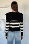 Gülseli Women's Striped Patterned Zippered Knitwear Blouse - 4