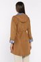 Women's Hooded Stripe Detailed Trench Coat - 4