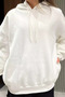 Women's Hooded Three-Thread Ribbed Oversize Sweatshirt - 3