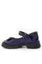 Rakerplus 130-Lr Navy Blue Patent Leather Bow Tie Thick Sole Velcro Girls' Ballerinas - 2