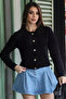 Embossed Pattern Bearded Women's Knitwear Cardigan - 2