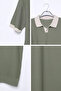 Men's Polo Collar Patterned Knitwear T-Shirt - 3