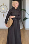 Gülseli Zippered Denim Jacket Skirt Hijab Double Set - 2