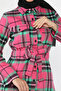 Plaid Patterned Double Pocket Hijab Tunic - 5