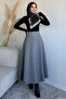 Elastic Waist Cashmere Hijab Skirt - 2