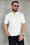 Men's Crew Neck Half Zip Knitwear T-Shirt