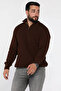 Mock Neck Half Zipper Men's Knitwear Sweater - 2