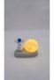 Decorative Night Light with Astronaut Figure Sitting on the Moon - Single Mode Warm Light for Desk and Children's Room Lighting - 4
