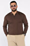 Men's Polo Neck Half Zip Knit Sweater